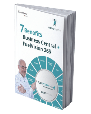 7 benefits of Microsoft Dynamics 365 ERP software with FuelVision 365 from Logic Vision whitepaper cover image