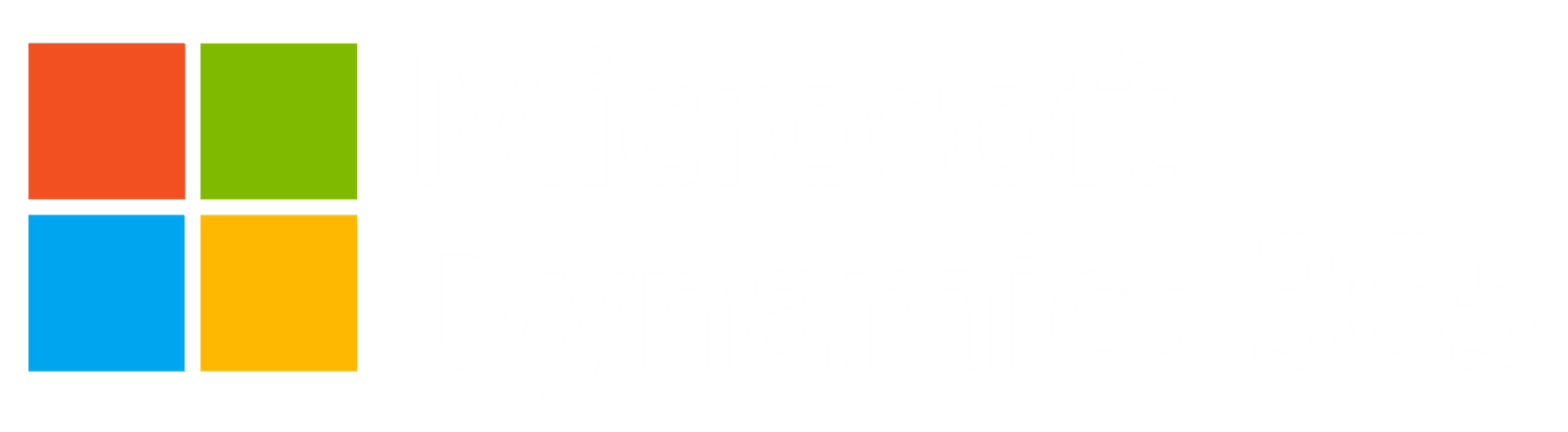Microsoft Dynamics logo icon kleur_ letters wit